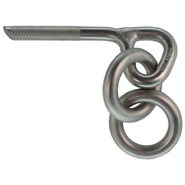 Raumer Klebehaken mit Ringen Inox