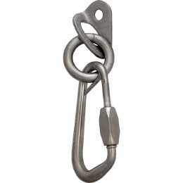 Raumer Rock Lasche mit Ring und Schraubglied Inox