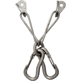 Raumer Abseilstation V-Form Lasche und Karabiner