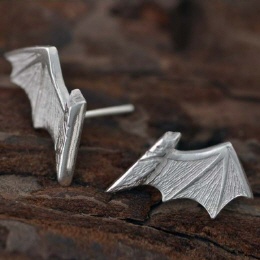 Ohrringe Fledermaus geteilt - Stecker